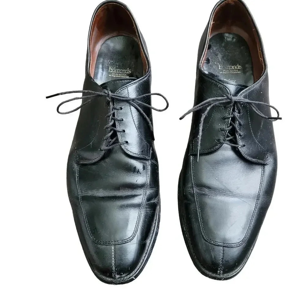 Allen Edmonds Mens Delray Leather Dress Shoes Split Toe Oxford Black Size 13